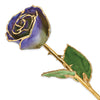 Green to Blue Violet Pearl Rose with Gold Trim