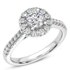 Lab Created Diamond Halo Engagement Ring, 1.33 ctw.