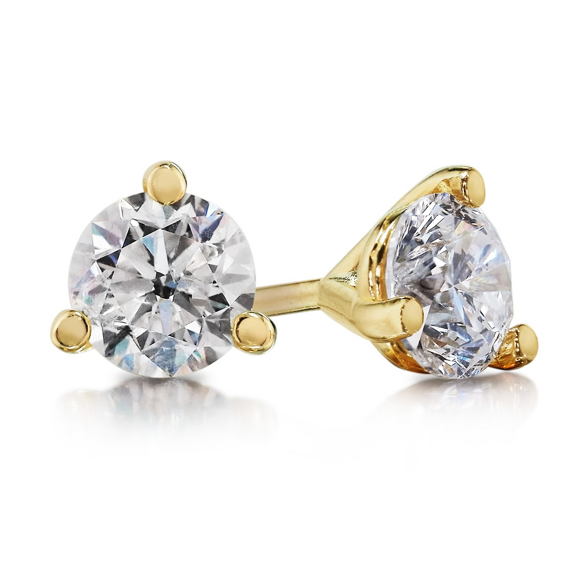 Lab Grown Martini-Set Diamond Stud Earrings- 0.50 ctw.