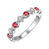 Ruby and Diamond Stacking Ring