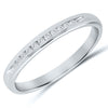 Charming Channel Set Diamond Anniversary Band in White Gold, 0.10 cttw