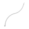 Baguette and Round Diamond Teardrop Tennis Bracelet in White Gold, 2.0 cttw