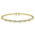 Bujukan Yellow Gold Diamond Open Cuff Bangle Bracelet, 0.20 cttw