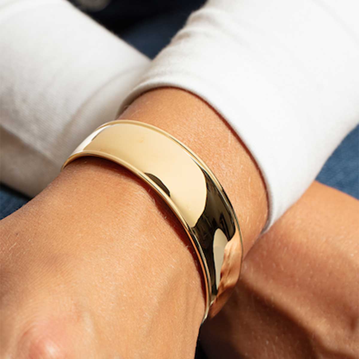 14K Gold Bold Designer Cuff