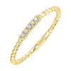 Yellow Gold Stackable Twist Diamond Band, 0.05 cttw