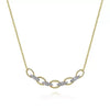 Oval Link Necklace with Diamond Connectors