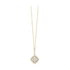 Cushion Shaped Diamond Clover Pendant Necklace, 0.50 cttw