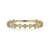 Bujukan Yellow Gold Stackable Beaded Diamond Station Ring, 0.07 cttw