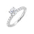 Delicate Round Brilliant Cut Lab-Created Diamond Engagement Ring in White Gold, 1.42 cttw