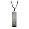 Inox Stainless Steel Tag Pendant with CZ