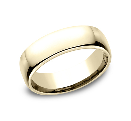 Euro Comfort Fit 6.5mm Wedding Band in 18k Yellow Gold