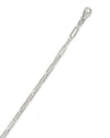 18” White Gold 2.5mm Paperclip Link Chain Necklace with Lobster Clasp