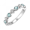 Blue Topaz and Diamond Stacking Ring