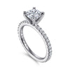 Logan Engagement Ring Setting with Eternity Band