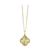 Everyday Yellow Gold Diamond Clover Pendant Necklace, 0.05cttw