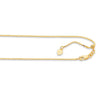 Delicate Adjustable 22” Yellow Gold Box Chain Necklace with Heart Tag and Lobster Clasp