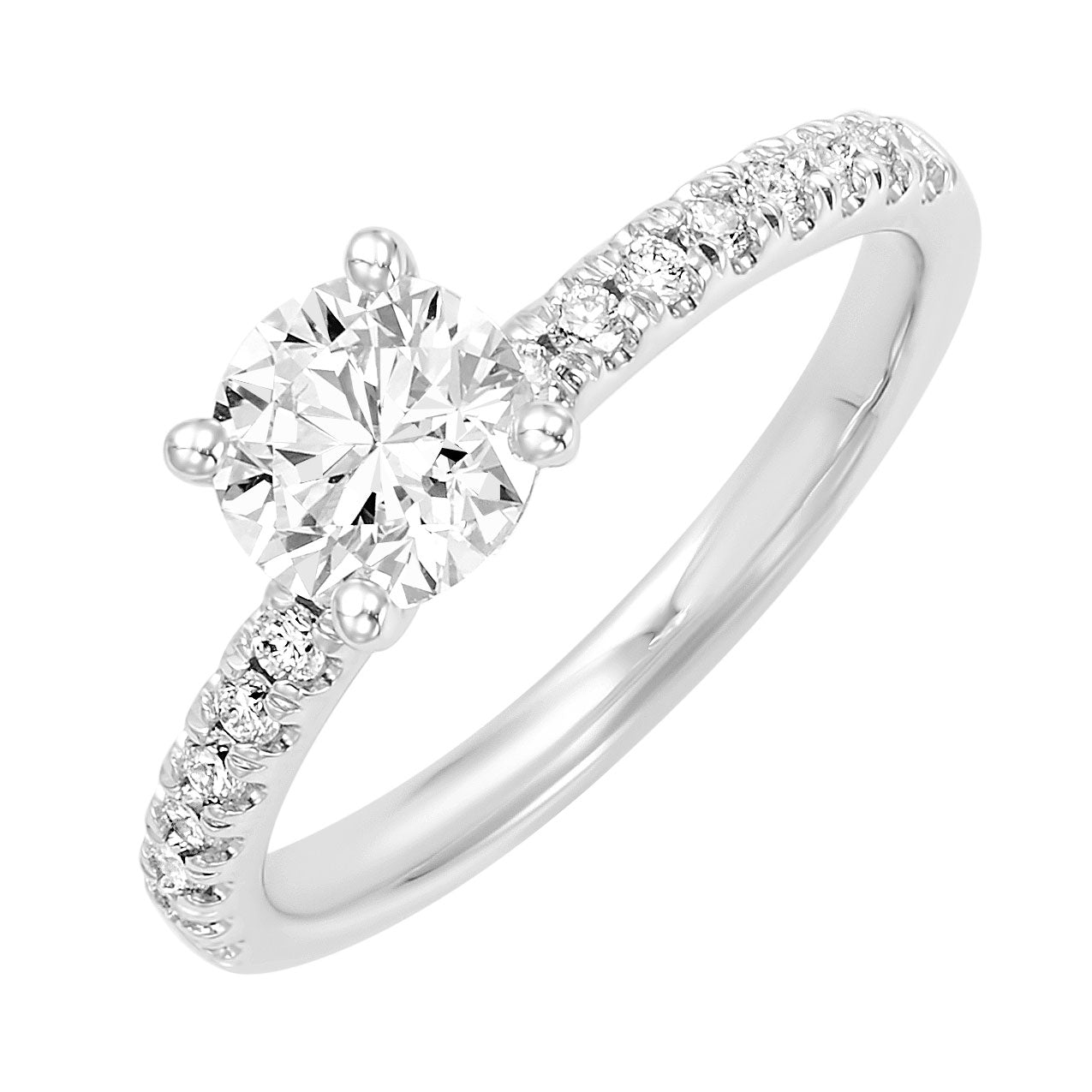 Classic Pave Engagement Ring with Lab Grown Diamonds