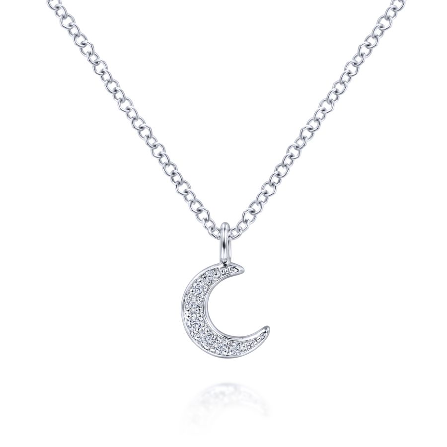 Diamond Moon Pendant