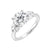 Round and Marquise Cut Lab-Created Diamond Engagement Ring in White Gold, 2.41 cttw