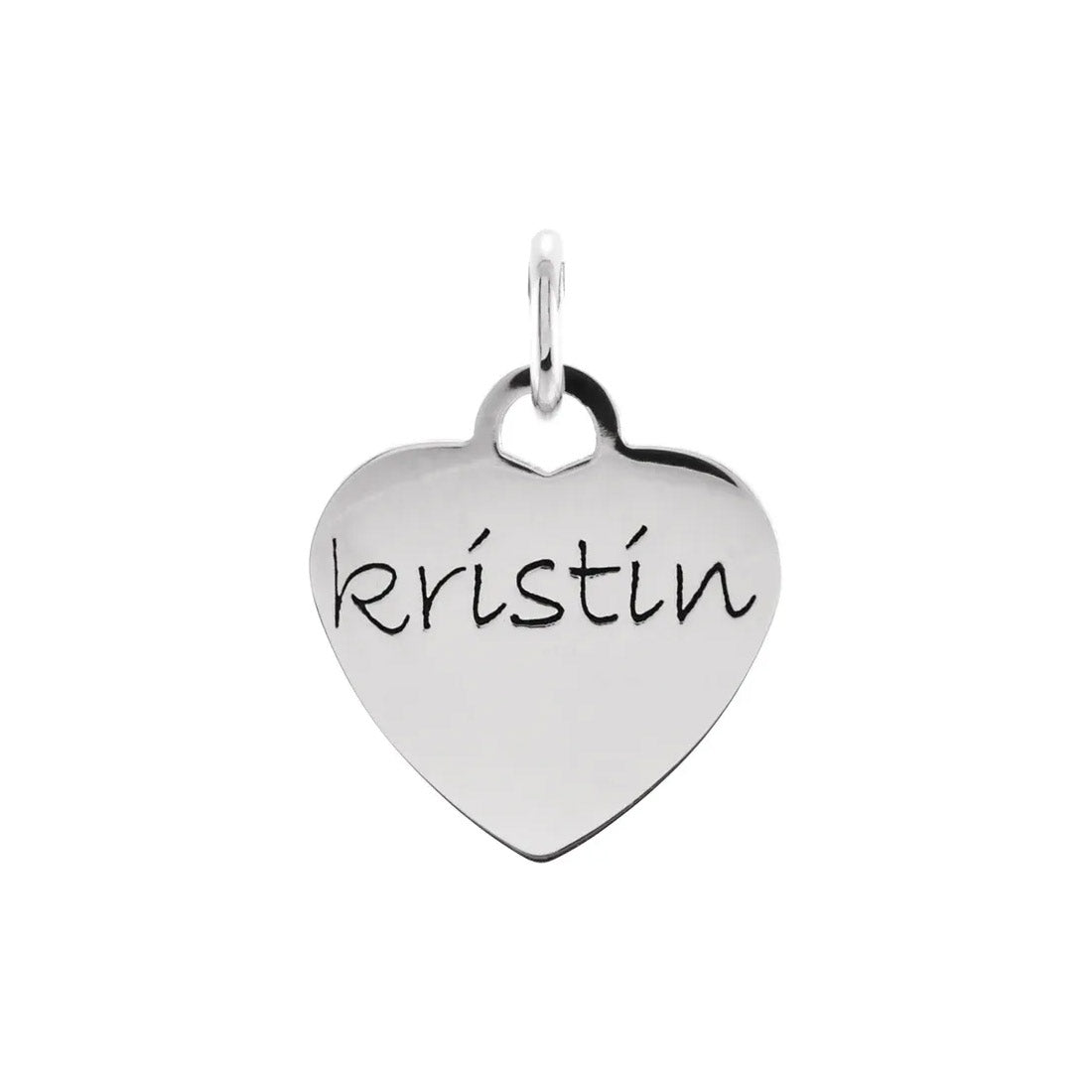 Sterling Silver Engraveable Heart Pendant