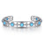 Turquoise and Rock Crystal Bangle