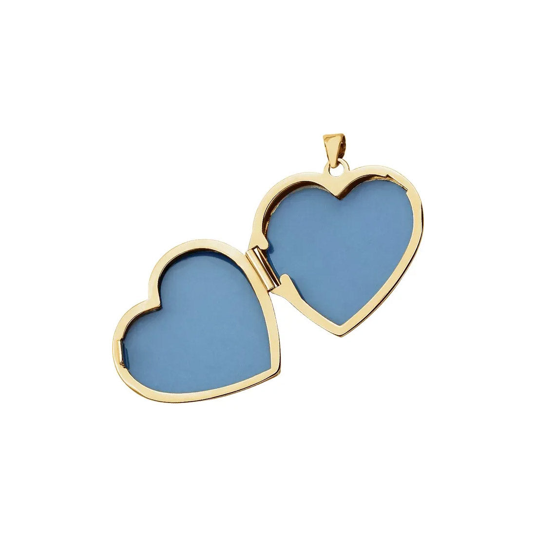 Polished Heart Locket in 14k Yellow Gold, Engravable