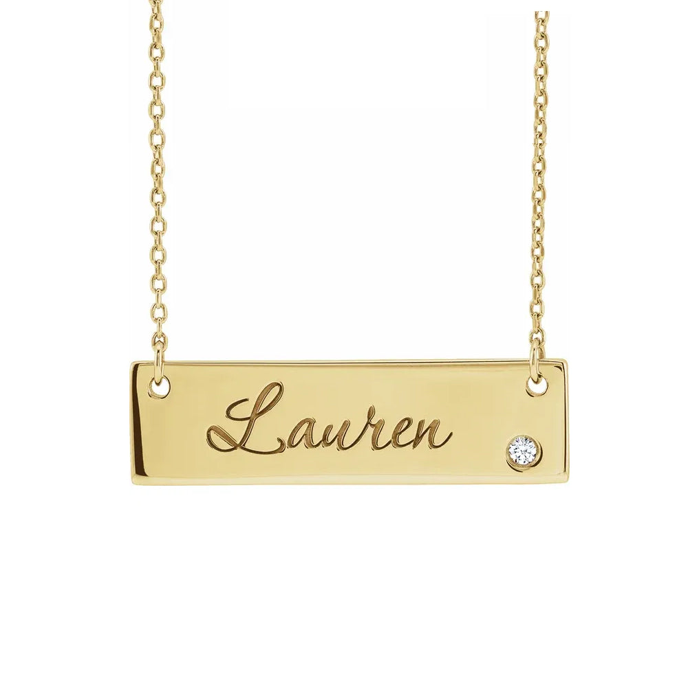 Personalized Bar Necklaces