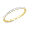 Half Eternity Pave Diamond Band in Yellow Gold