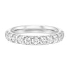 Round Lab-Created Diamond Ten Stone Anniversary Ring Band in White Gold, 1.25 cttw