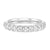 Round Lab-Created Diamond Ten Stone Anniversary Ring Band in White Gold, 1.25 cttw