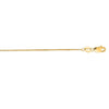 Light Weight 20” Box Chain Necklace with Lobster Lock in Yellow Gold