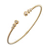 Hexagonal Bezel Set Diamond Bangle Bracelet in Yellow Gold, 0.25 cttw
