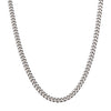 22&quot; Stainless Steel Diamond Cut Curb Chain Necklace- 8mm