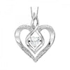 Rhythm of Love Heart Pendant with Created White Topaz