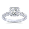 Milan Princess Cut Engagement Ring Setting