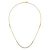 Large Beaded Bujukan Yellow Gold 18” Cable Chain Station Necklace