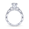 Rowan Engagement Ring Setting in White Gold