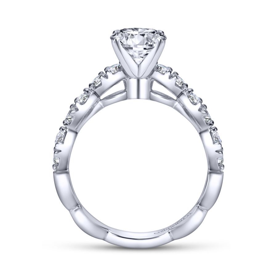 Rowan Engagement Ring Setting in White Gold