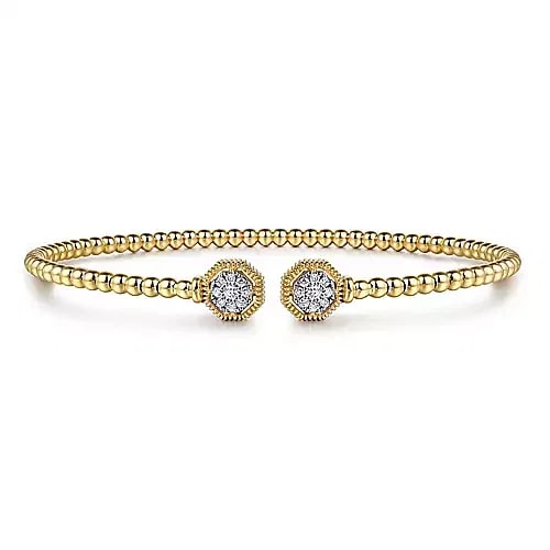 18K Gold Diamond Patti Cuff Bangle – Tisya Jewels
