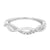 White Gold Diamond Infinity Twist Band Ring, 0.10 cttw