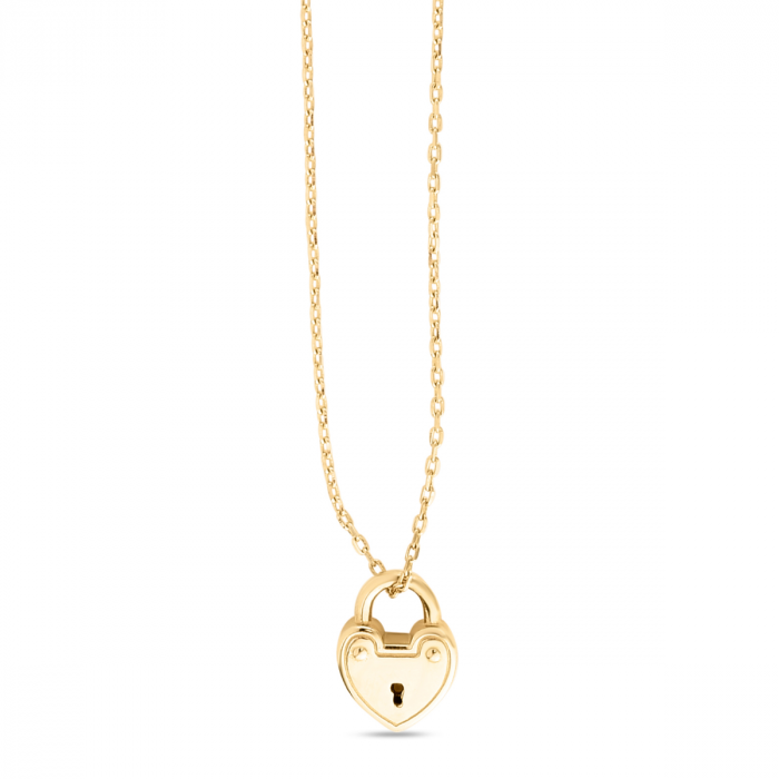 Three Layers Chain Necklace Heart Lock Shape Pendant - Temu