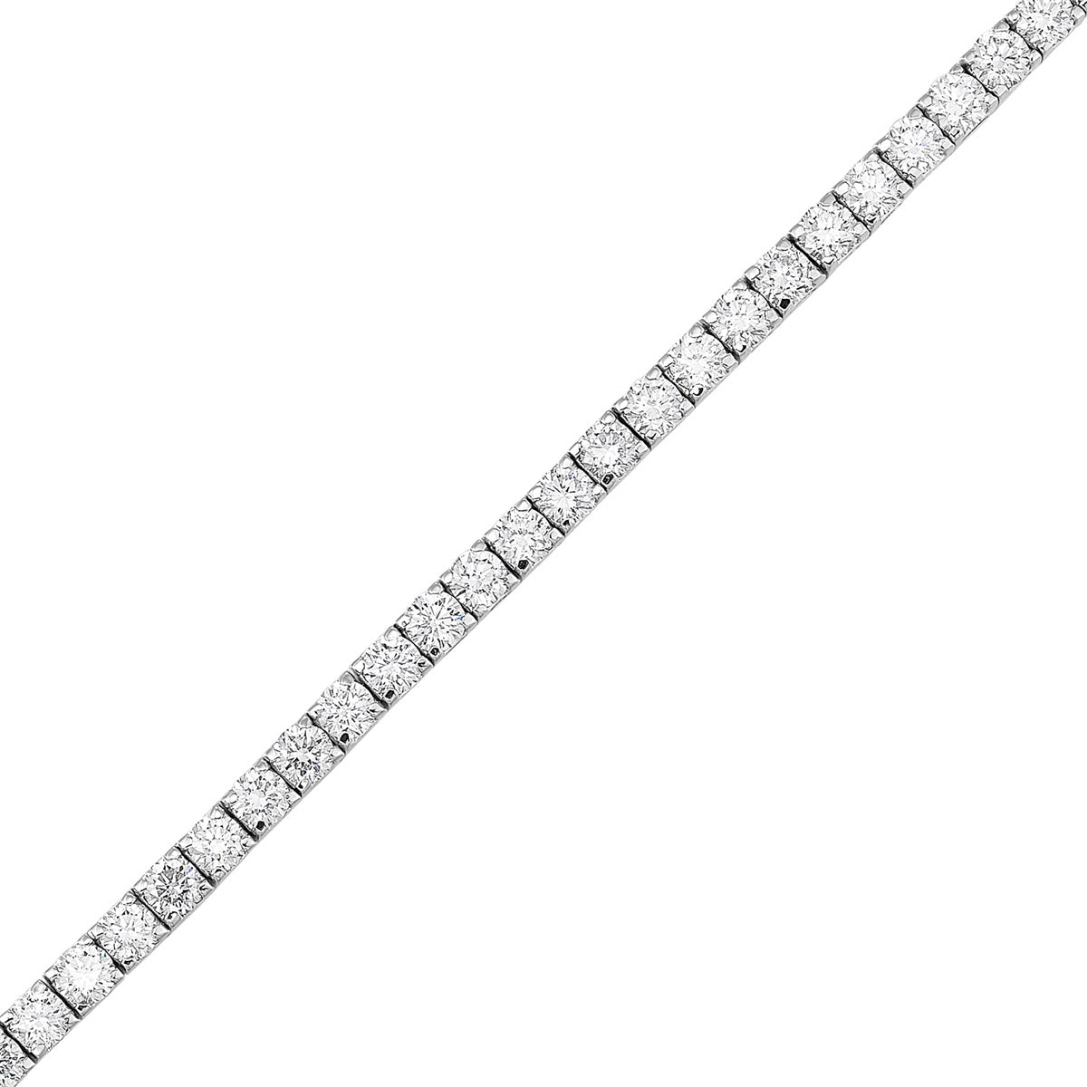 Elegant Lab Created Prong Set Diamond Tennis Bracelet in White Gold, 2.0 cttw