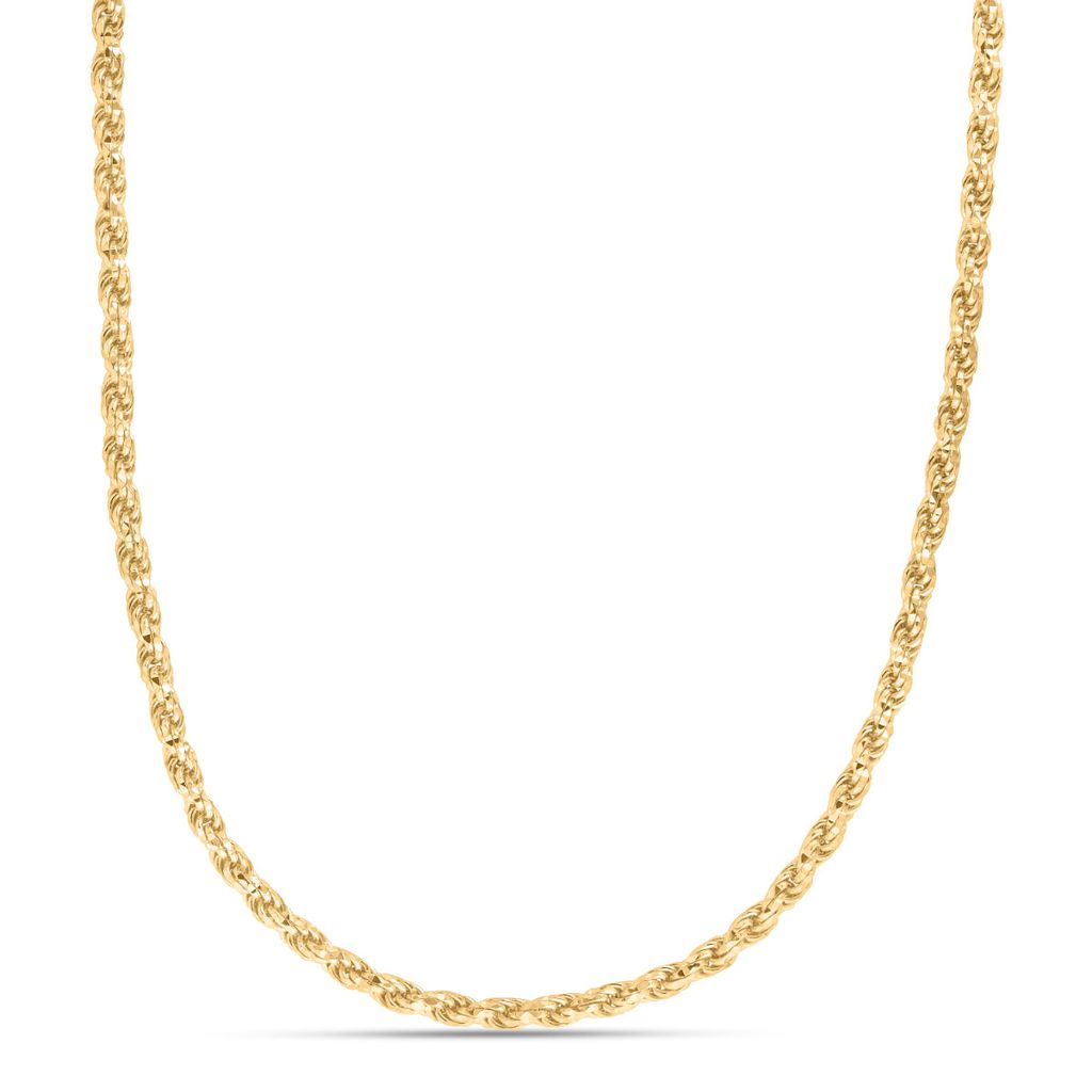 14k Gold Plated Sterling Silver Diamond Cut Royal Rope Bracelet
