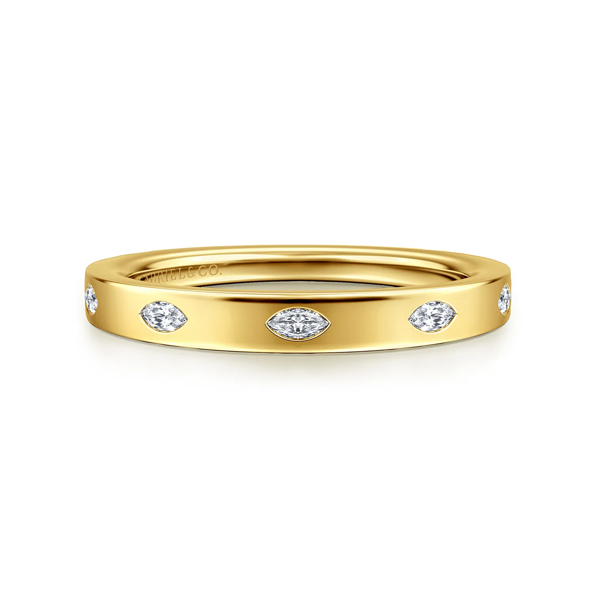 Marquise Diamond Band in 14k Yellow Gold