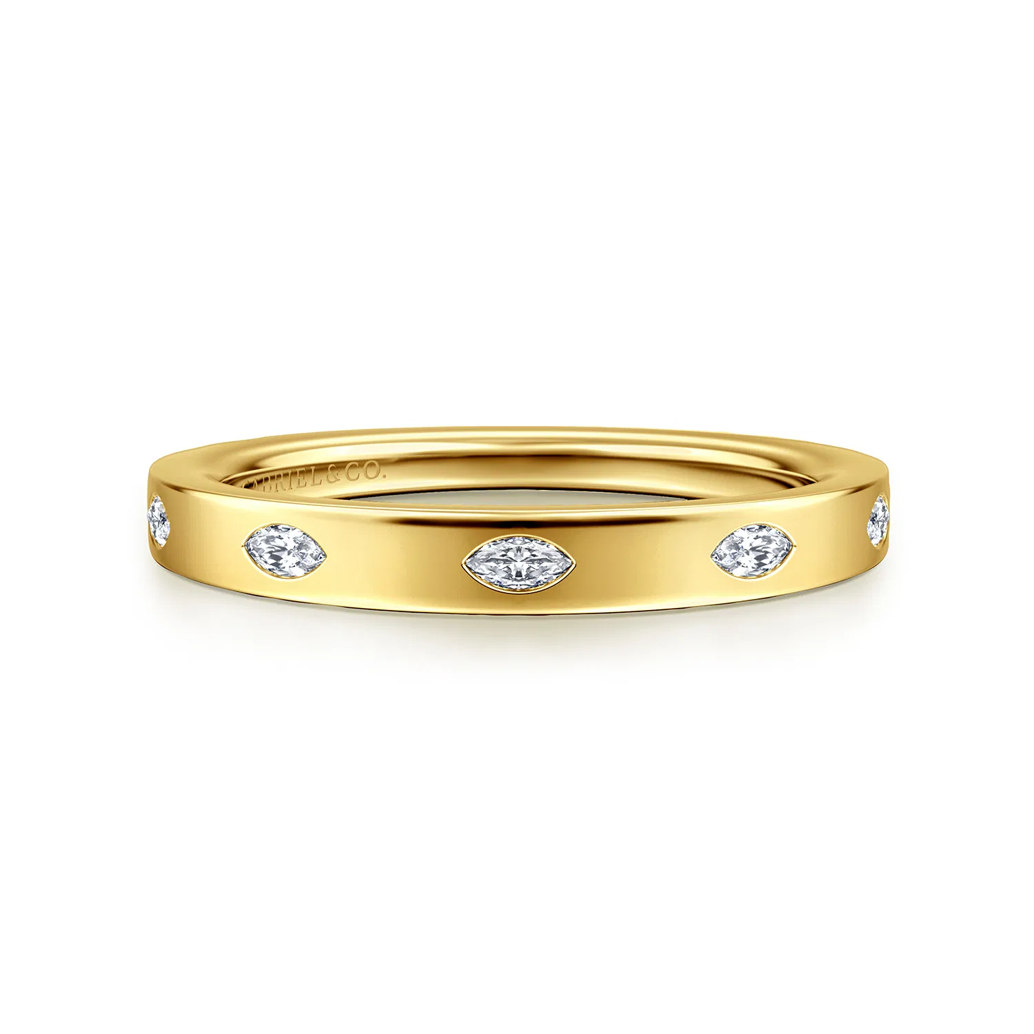 Marquise Diamond Band in 14k Yellow Gold