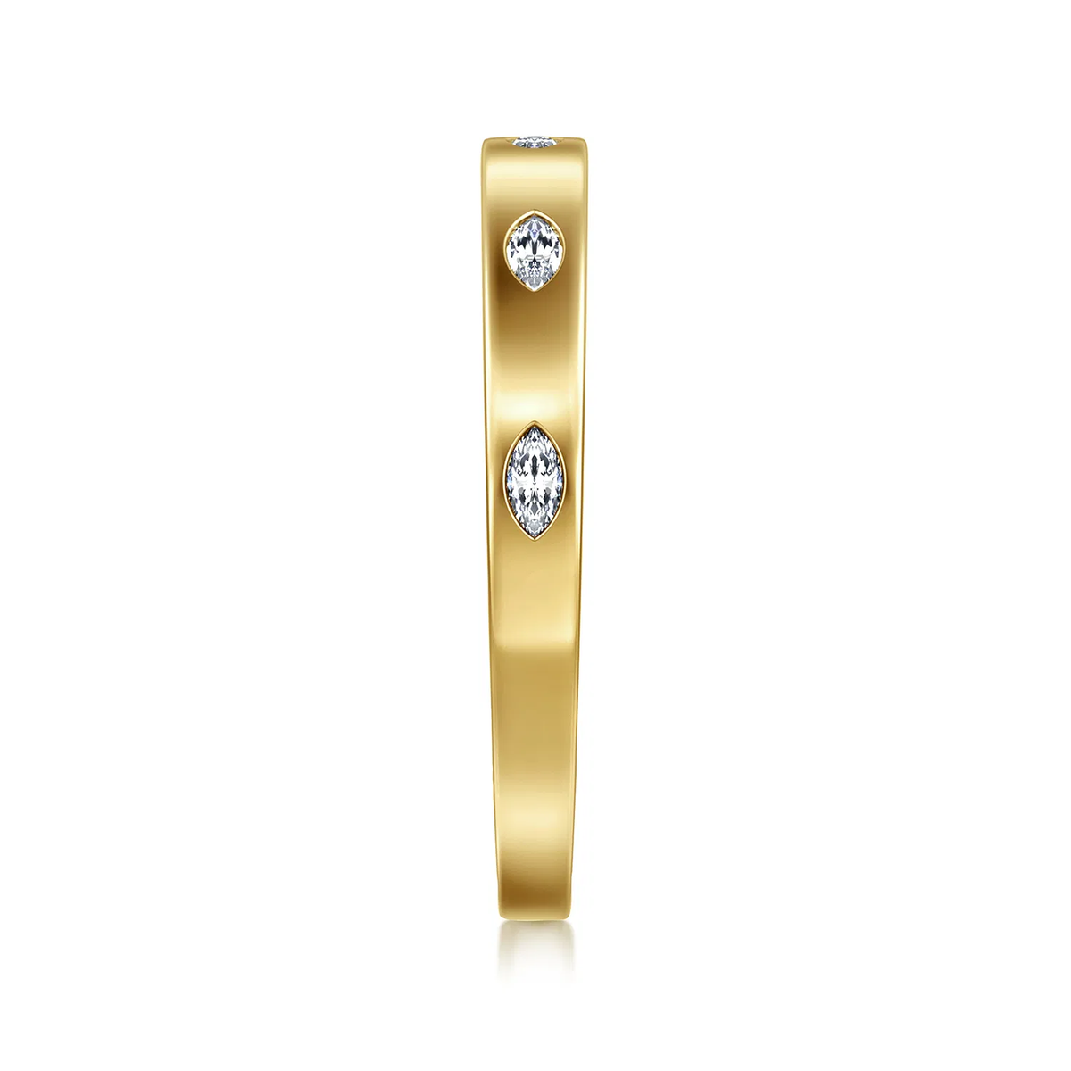 Marquise Diamond Band in 14k Yellow Gold