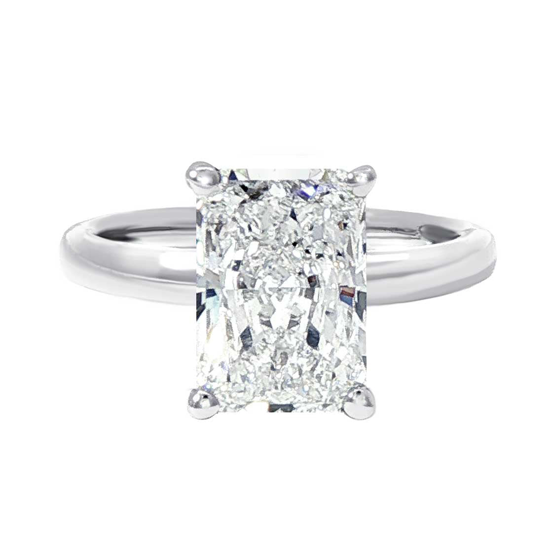 Brilliant Cut Lab-Created Diamond Hidden Halo Engagement Ring, 3.13 cttw