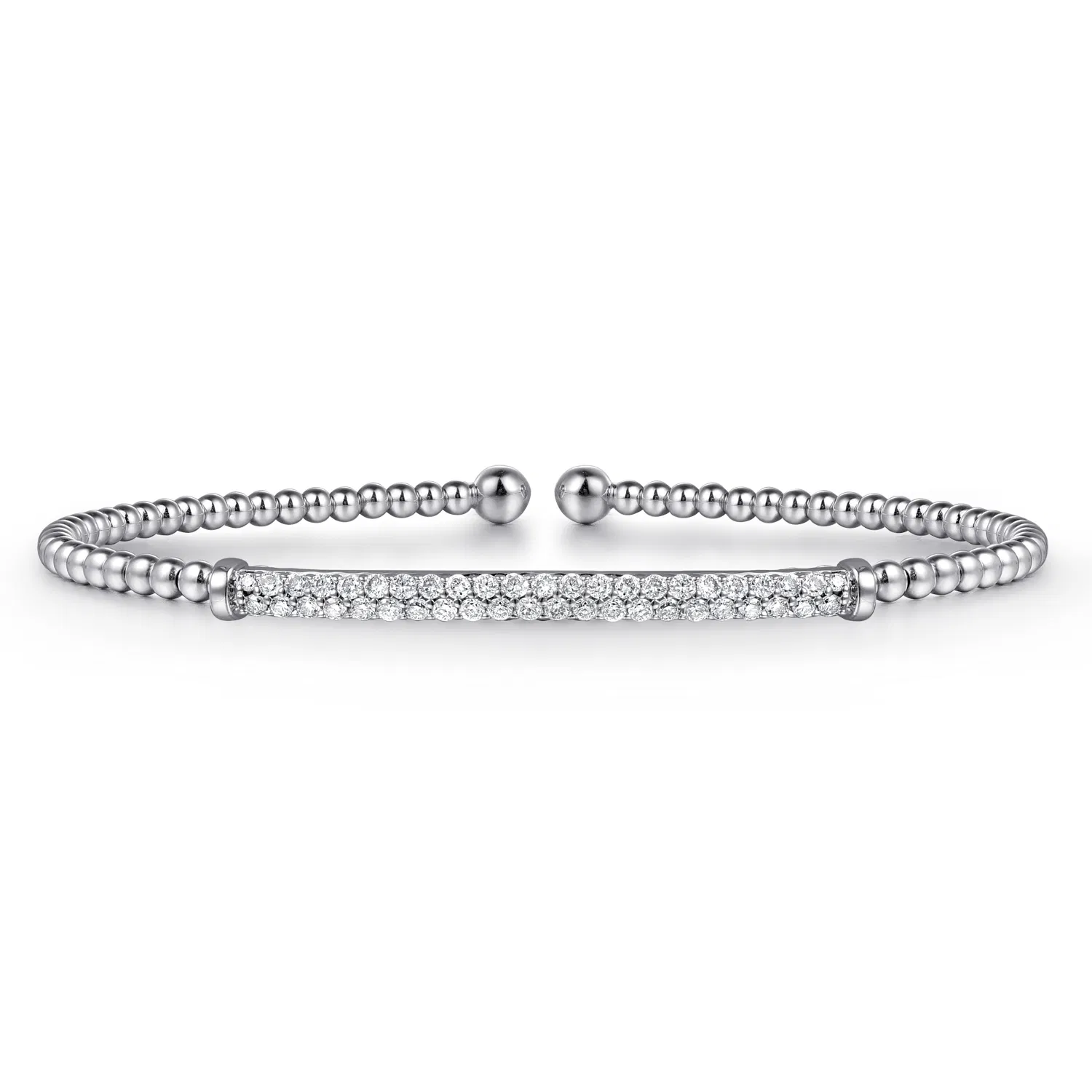 Double Row Diamond Bujukan Cuff Bangle