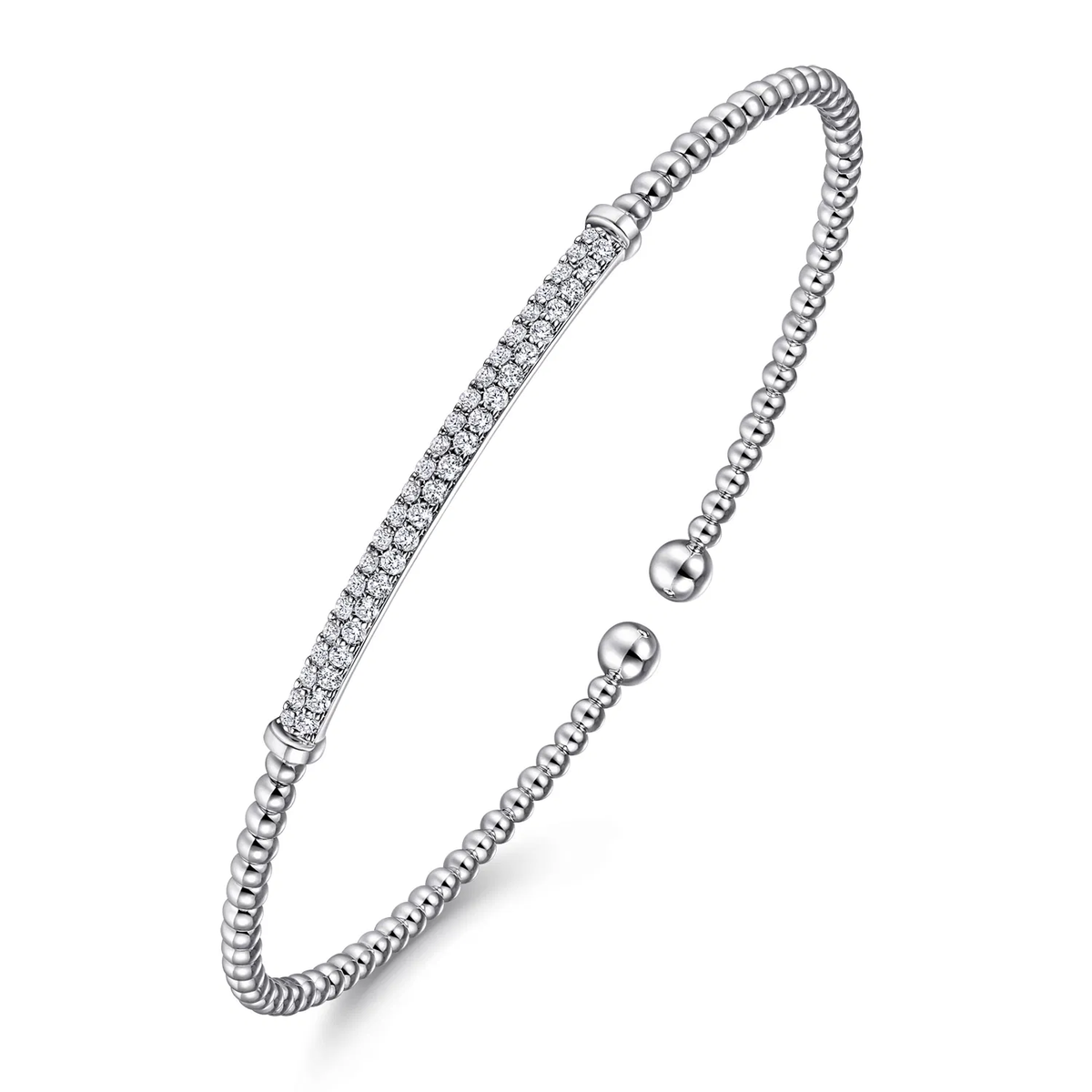 Double Row Diamond Bujukan Cuff Bangle