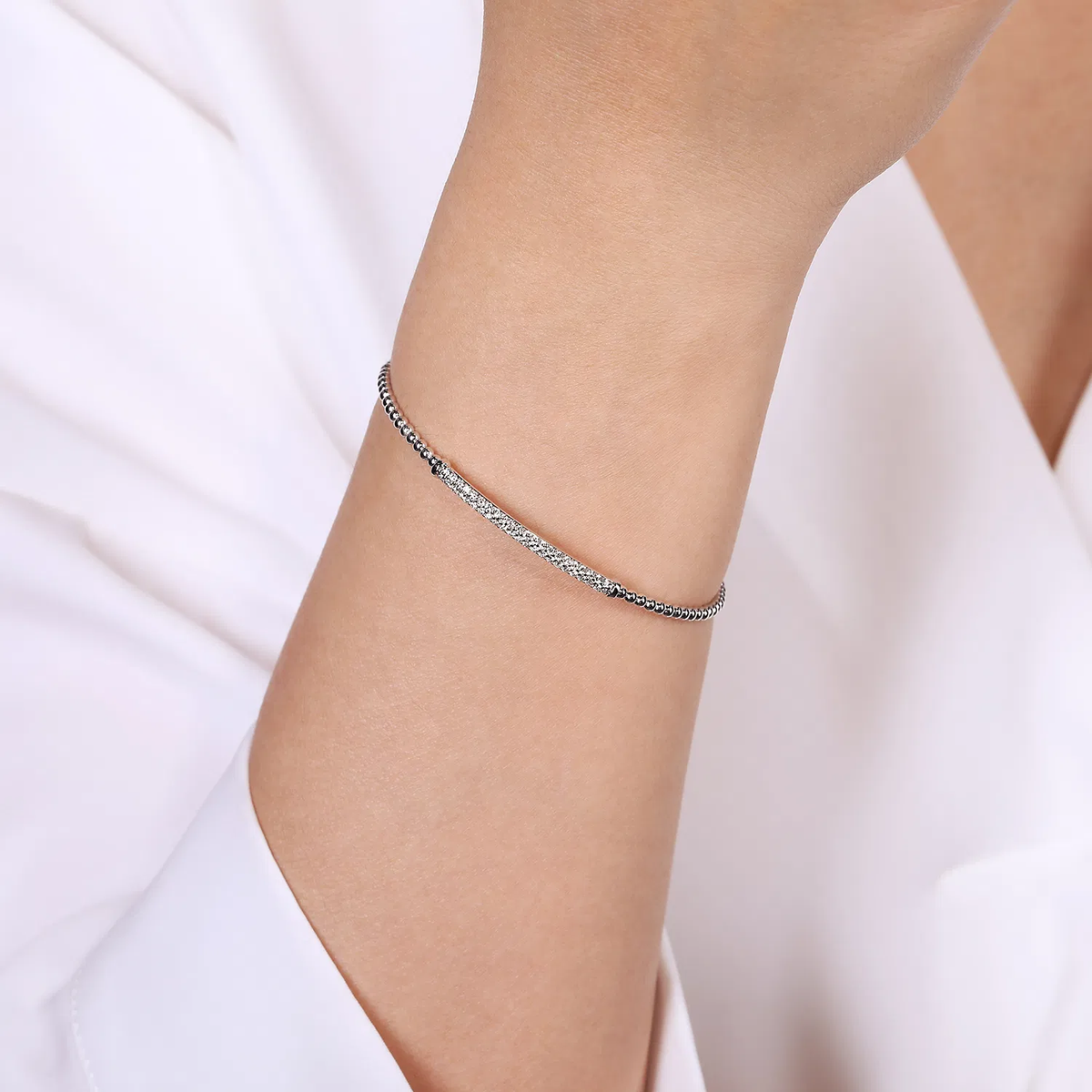 Double Row Diamond Bujukan Cuff Bangle